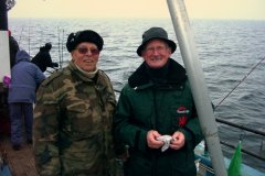 18-11-2007, Jørgen Mose og Eivind Hansen hygger sig på Øresund